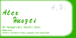 alex huszti business card